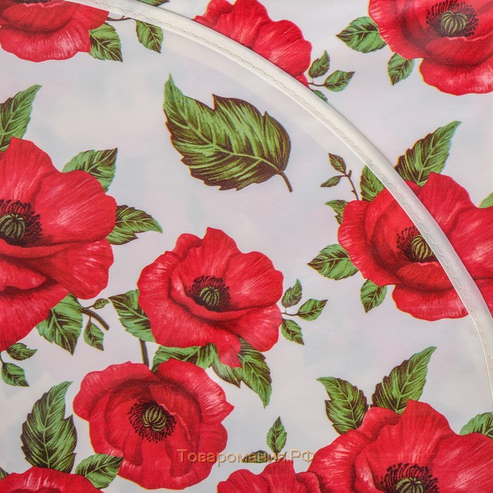 Скатерть на нетканой основе многоразовая с бейкой «Цветы», 130×160 (+/-6) см, цвет микс