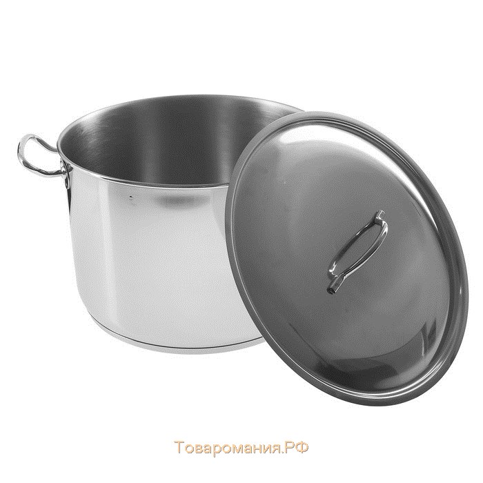 Кастрюля Amet, 16 л, d=31.6 см, цельнотянутая, капсульное дно, индукция, нержавеющая сталь