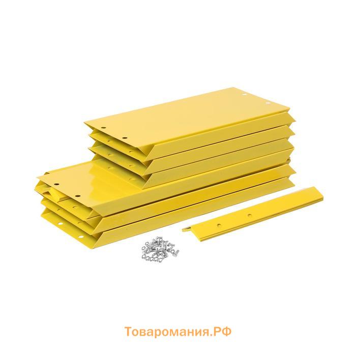 Клумба оцинкованная, 2 яруса, d=60–100 см, высота бортика 30 см, жёлтая, Greengo