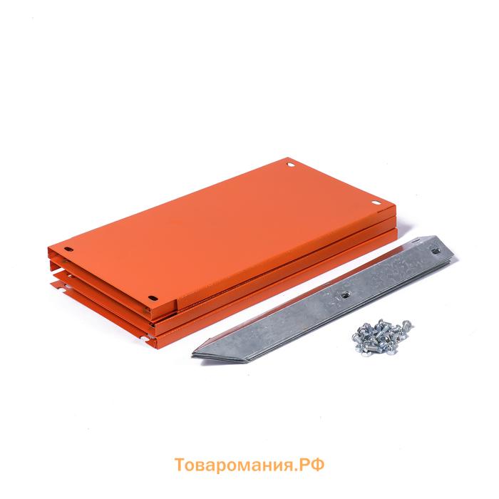 Клумба оцинкованная, d=60 см, высота бортика 15 см, оранжевая, Greengo