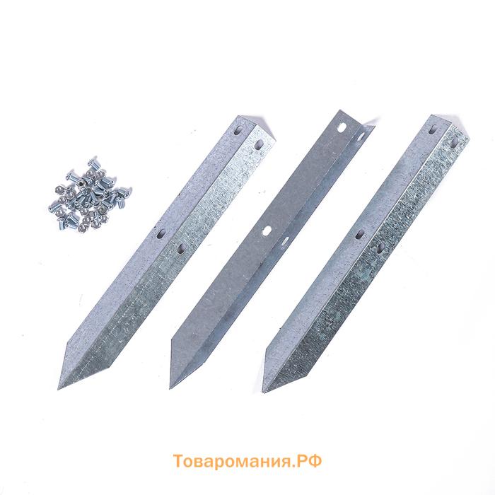 Клумба оцинкованная, d=60 см, высота бортика 15 см, зелёная, Greengo