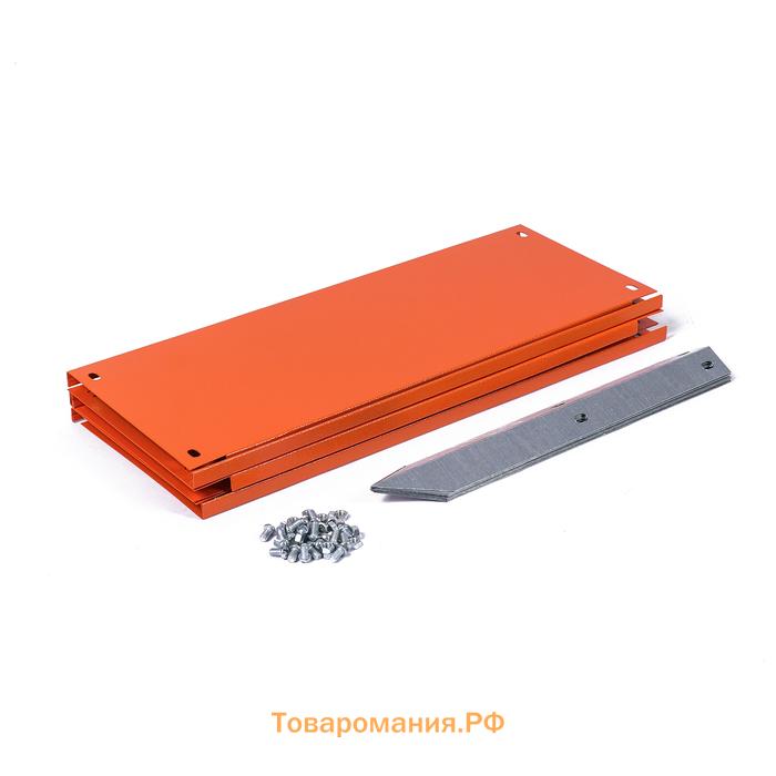 Клумба оцинкованная, d=80 см, высота бортика 15 см, оранжевая, Greengo