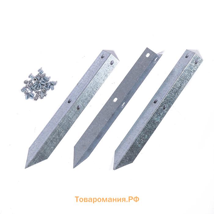 Клумба оцинкованная, d=80 см, высота бортика 15 см, оранжевая, Greengo