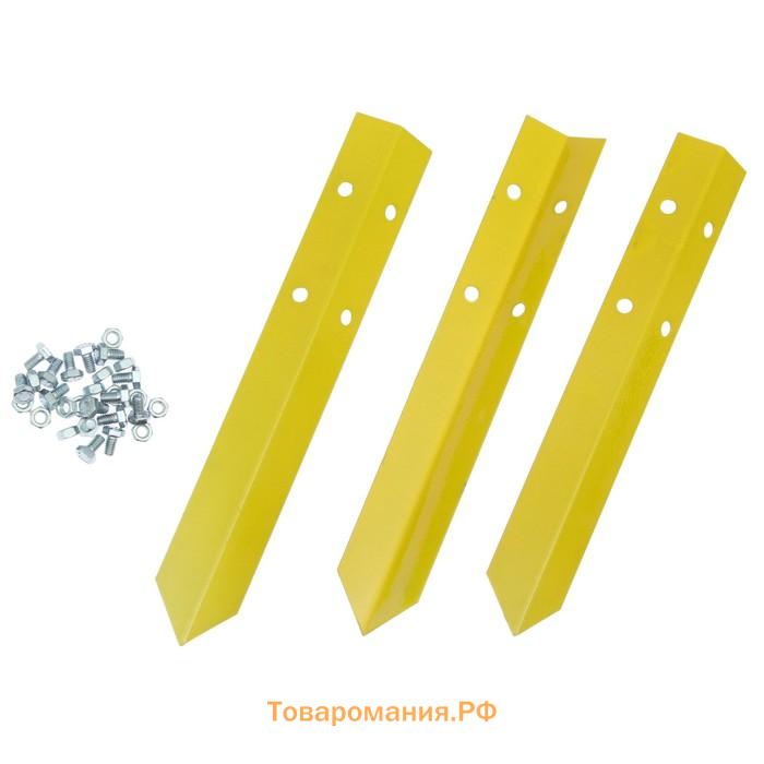 Клумба оцинкованная, d=100 см, высота бортика 15 см, жёлтая, Greengo