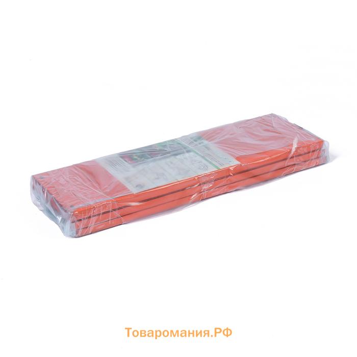 Клумба оцинкованная, d=100 см, высота бортика 15 см, оранжевая, Greengo
