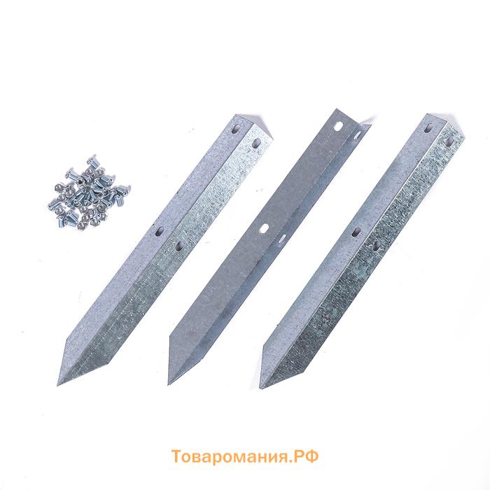 Клумба оцинкованная, d=100 см, высота бортика 15 см, зелёная, Greengo