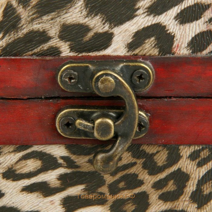 Шкатулка сундучок "Шкура леопарда" набор 3 шт 15х19,5х15 см, 8,5х14х9 см, 6х10х7 см