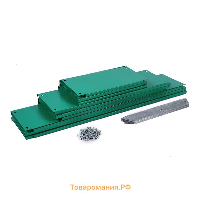 Клумба оцинкованная, 3 яруса, d=60–100–140 см, высота бортика 45 см, зелёная, Greengo
