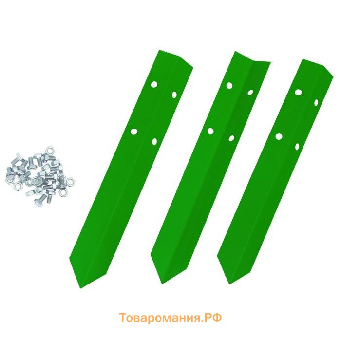 Клумба оцинкованная, 2 яруса, d=60–80 см, высота бортика 30 см, ярко-зелёная, Greengo