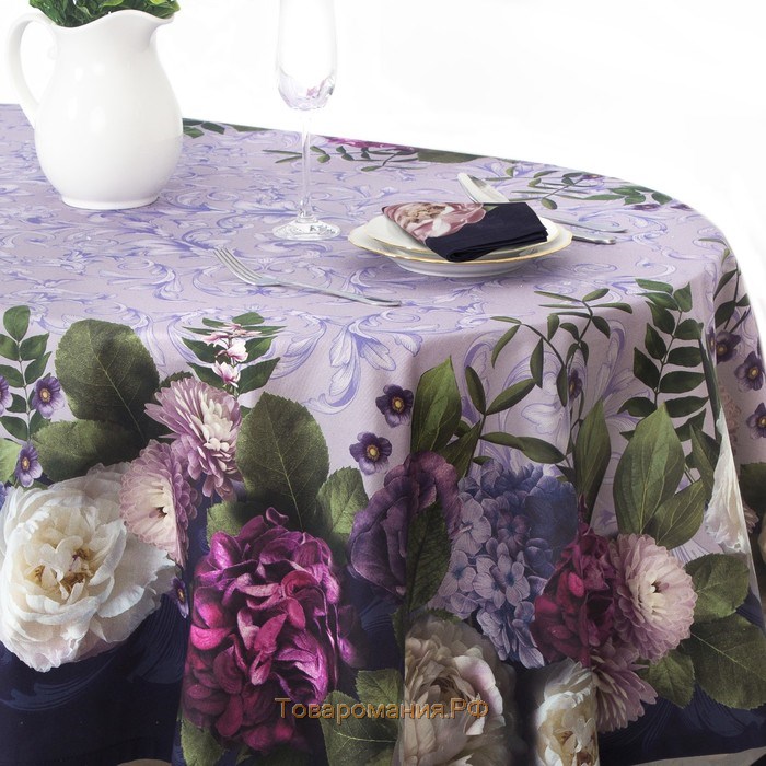 Набор столовый "" Цветочный этюд, скатерть 180х150 см, салфетки 40х40 см-8 шт, 100% хлопок