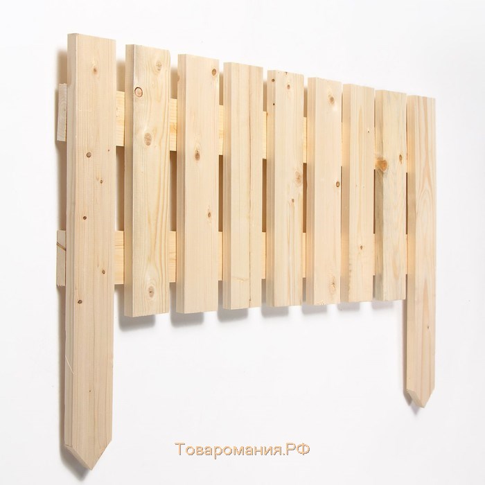 Ограждение декоративное, 45 × 110 см, 1 секция, дерево, «Линия», Greengo