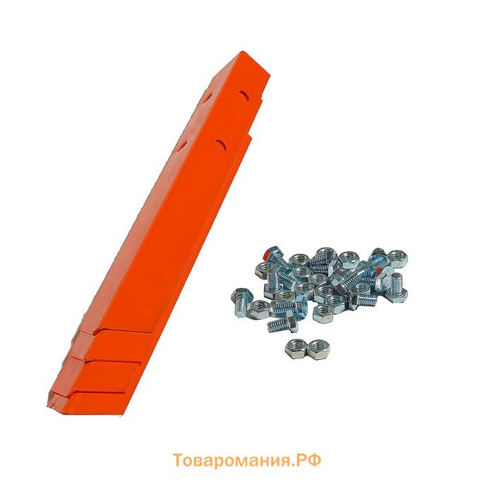 Клумба оцинкованная, 50×50×15 см, оранжевая, «Квадро», Greengo
