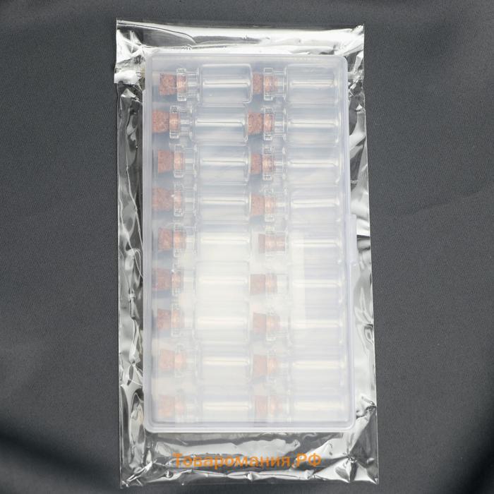 Набор баночек для хранения мелочей, d = 1,5 × 3 см, 18 шт, в контейнере, 15 × 8 × 2 см