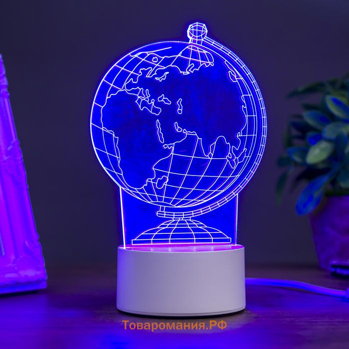 Светильник "Глобус" LED RGB от сети 9,5x11x18 см RISALUX