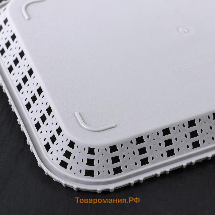 Поднос прямоугольный  «Плетение», 20.5×15×2 см, МИКС