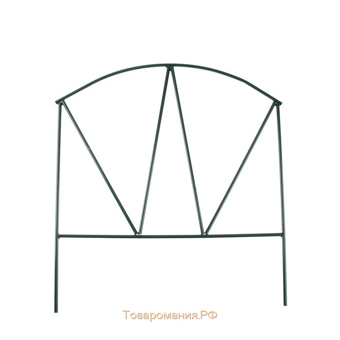 Ограждение декоративное, 65 × 325 см, 5 секций, металл, зелёное, «Арена», Greengo