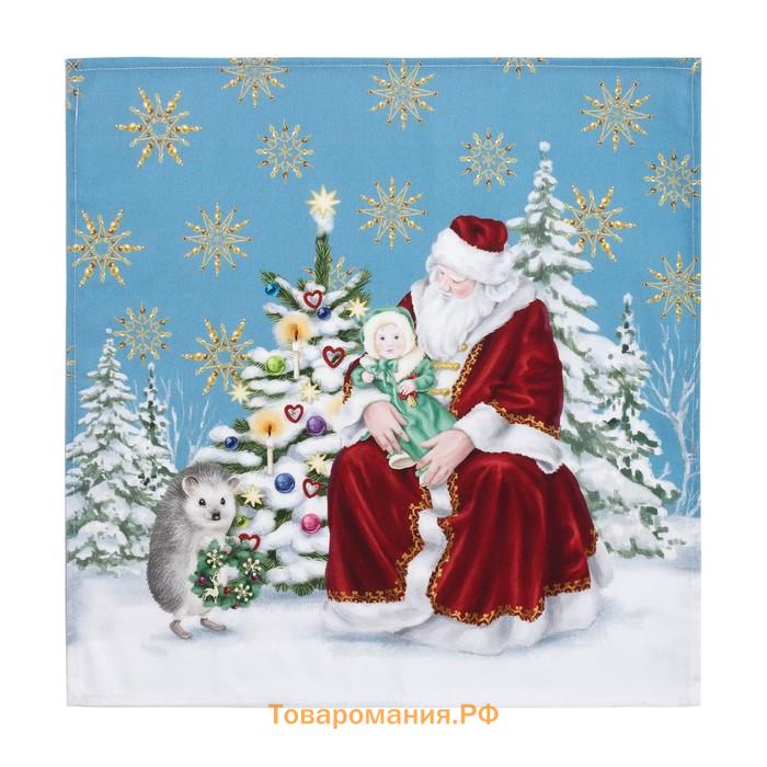 Набор новогодний столовый "Christmas time" Скатерть новогодняя 150х180см +/-3см с ГМВО, салфетка 40х40см-8шт, хл100%