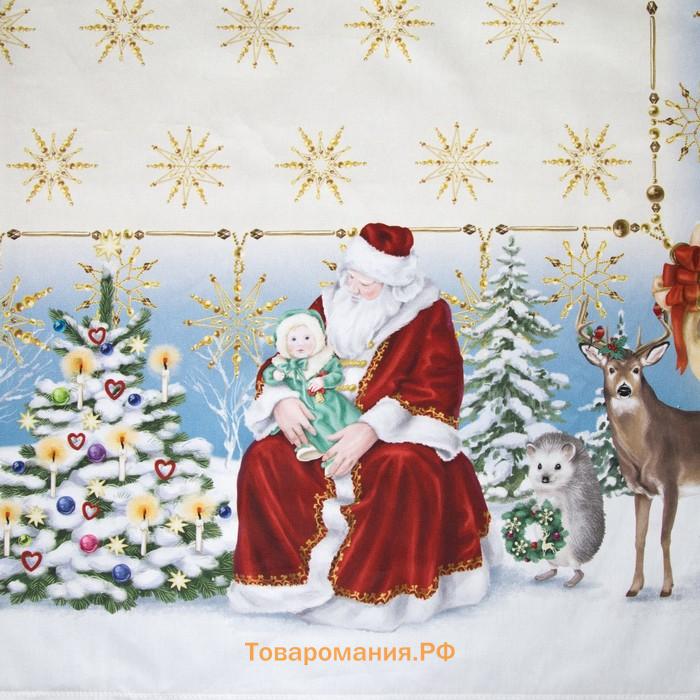 Скатерть новогодняя "" "Christmas time" 150х185см +/-3см с ГМВО, хл100%