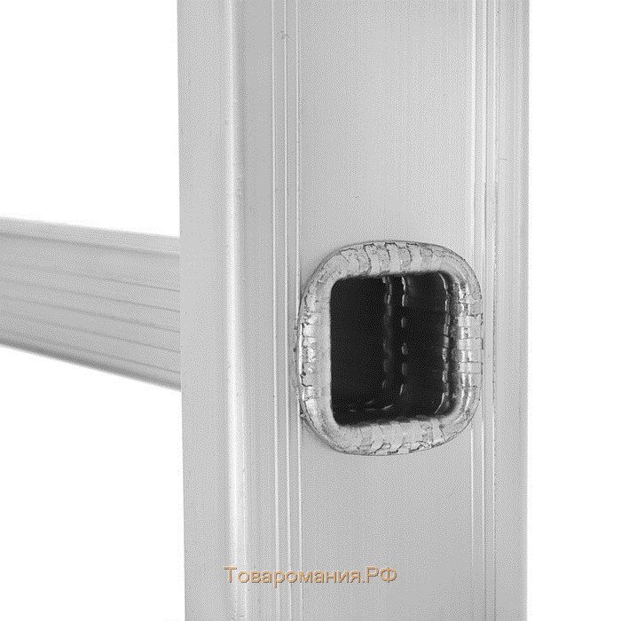 Лестница ТУНДРА, алюминиевая, односекционная, приставная, 7 ступеней, 1950 мм