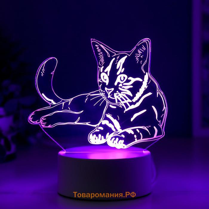Светильник "Кошечка" LED RGB от сети
