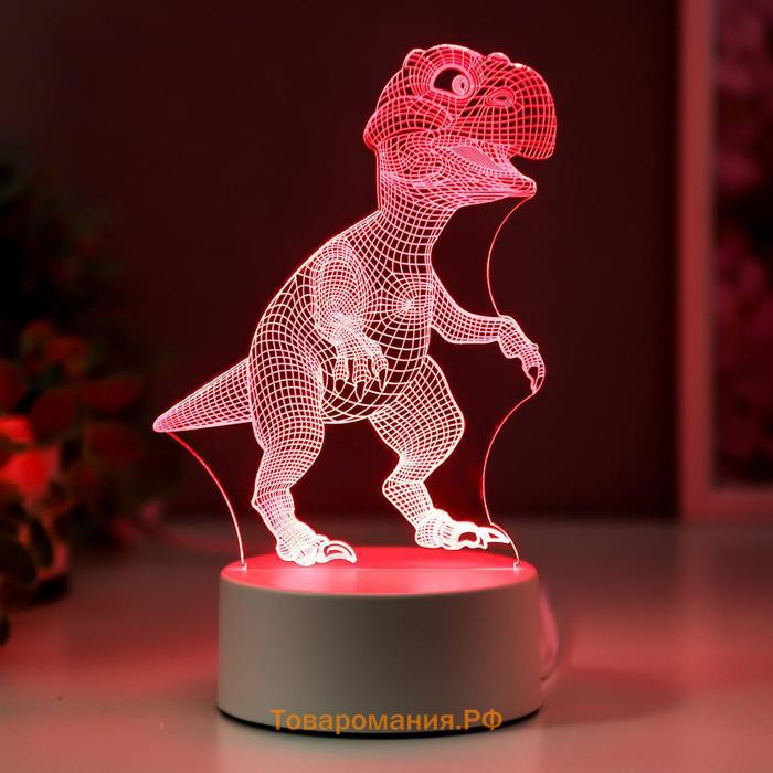 Светильник "Тираннозавр" LED RGB от сети RISALUX