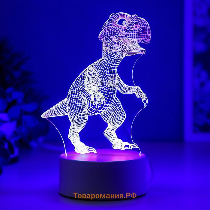 Светильник "Тираннозавр" LED RGB от сети RISALUX