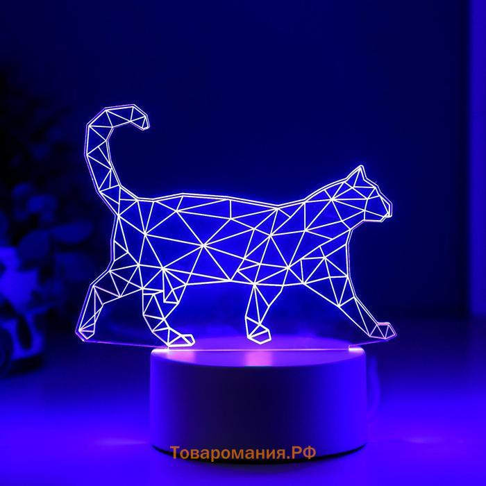 Светильник "Кот стоя" LED RGB от сети RISALUX