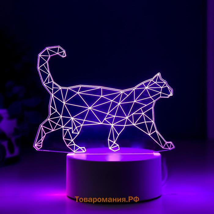 Светильник "Кот стоя" LED RGB от сети RISALUX
