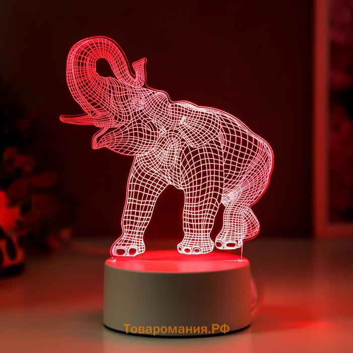 Светильник "Слон" LED RGB от сети RISALUX