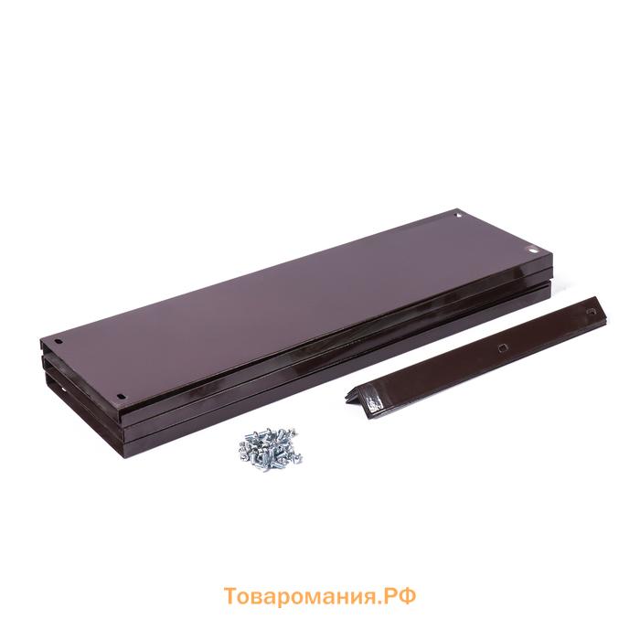 Клумба оцинкованная, d=100 см, высота бортика 15 см, коричневая, Greengo