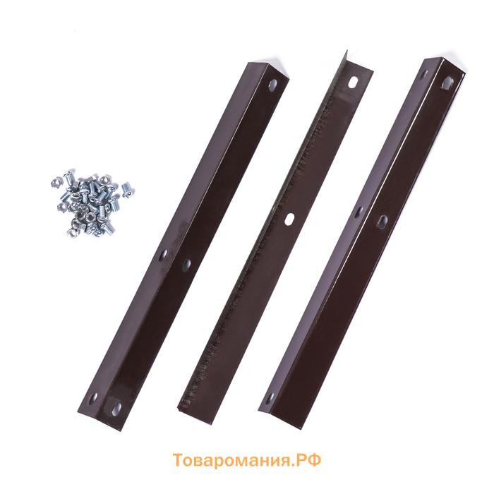 Клумба оцинкованная, d=100 см, высота бортика 15 см, коричневая, Greengo