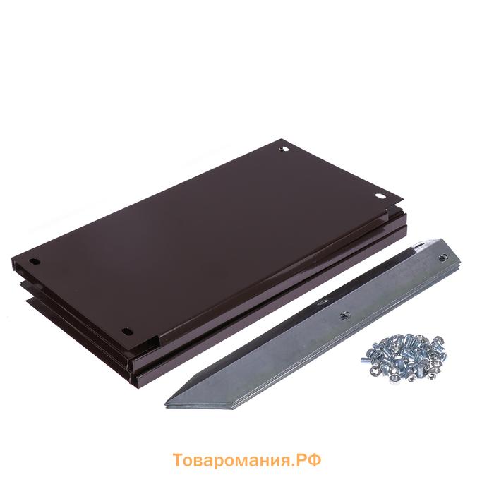 Клумба оцинкованная, d=60 см, высота бортика 15 см, коричневая, Greengo