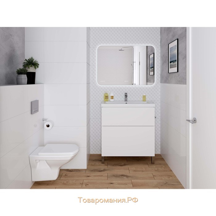 Зеркало Cersanit LED 070 Design Pro, с подсветкой, сенсор, антизапотевание, размер 100х70 см