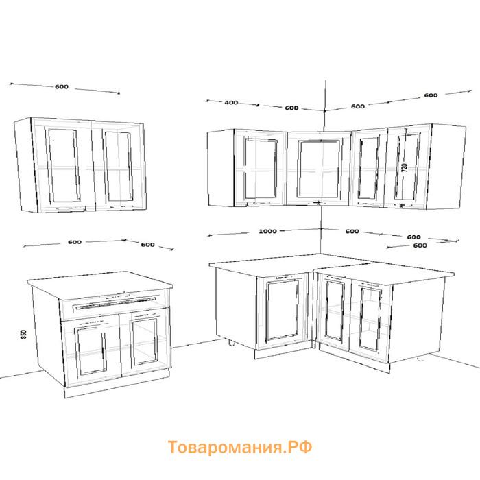 Кухонный гарнитур 8 Белый Вегас 1600х1200