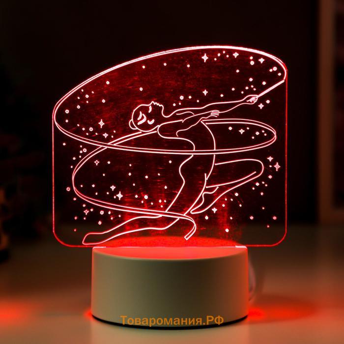 Светильник "Гимнастка" LED RGB от сети 9,5х14х16 см