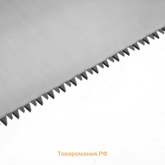 Ножовка по дереву ТУНДРА, 2К рукоятка, 3D заточка, каленый зуб, 7-8 TPI, 400 мм