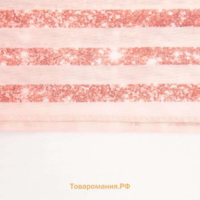 Тюль с подхватом и ламбрекеном "Pink magic" 250х200см, 100% п/э, вуаль