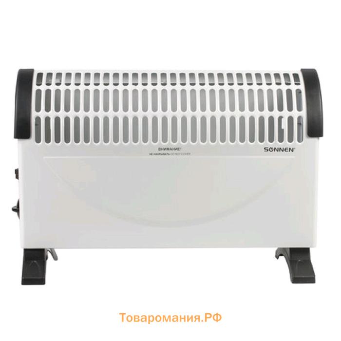 Обогреватель SONNEN Y-02S, конвекторный, 1500 Вт, до 15 м², 3 режима, чёрно-белый