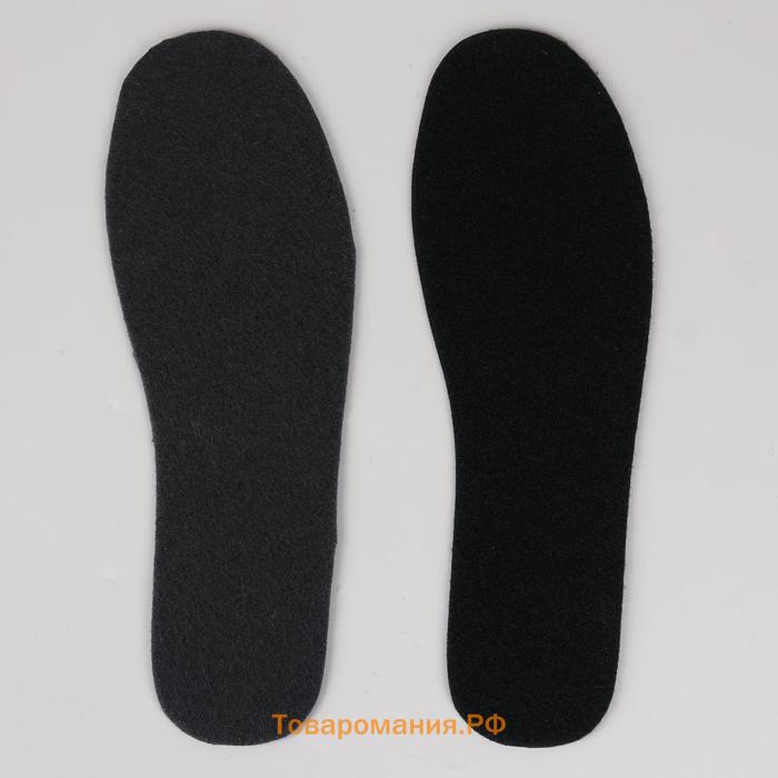 Стельки для обуви, универсальный, 36-46 р-р, пара, цвет чёрный/серый