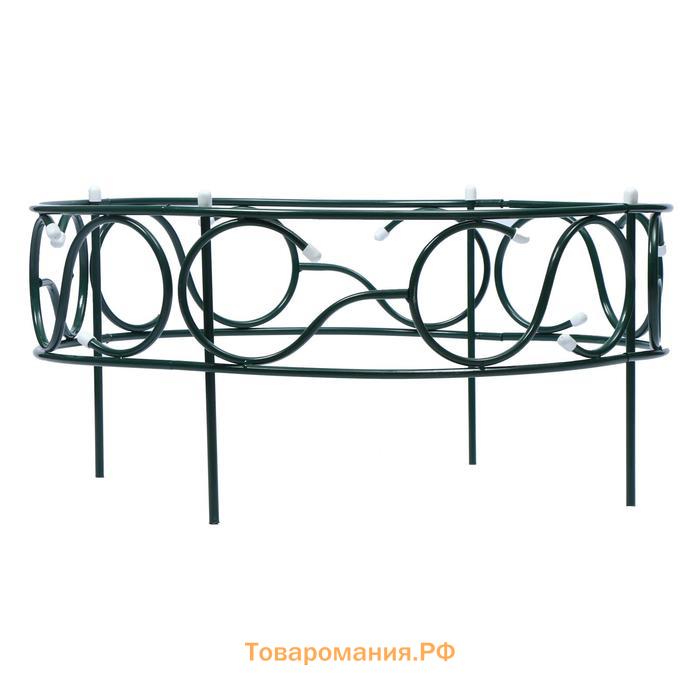 Грядка оцинкованная, 70×70×30 см, зелёная, «Декоративная»