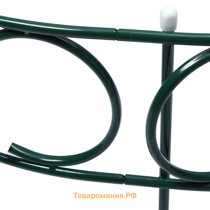 Грядка оцинкованная, 70×70×30 см, зелёная, «Декоративная»