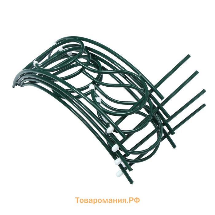 Грядка оцинкованная, 70×70×30 см, зелёная, «Декоративная»