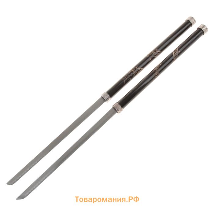 Макет оружия «Сувенирные катаны 2в1. Мощный дракон», подарочный набор, ножны дерево, 2 стороны, 103 см