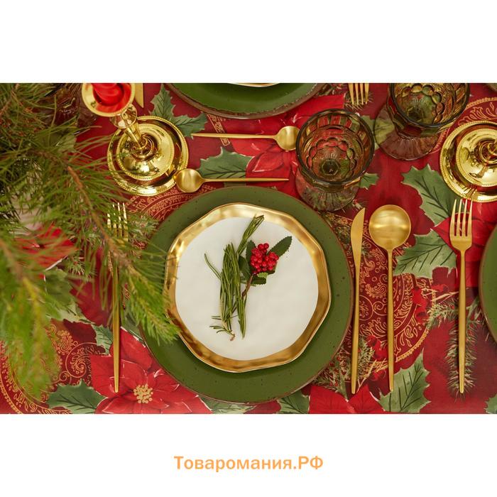 Скатерть новогодняя «Волшебный праздник» 145*180 +/- 2 см, 100% п/э