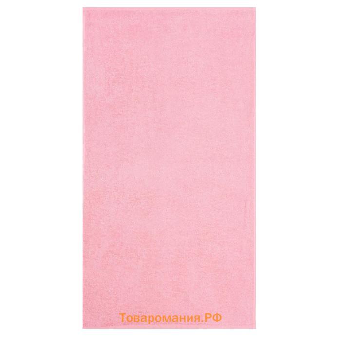 Полотенце подарочное  "С Новым годом" цвет розовый, 50х90см, 100% хлопок, 340 г/м2