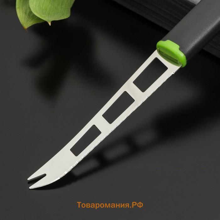 Нож для сыра Lime, 25×2,3 см, цвет чёрно-зелёный