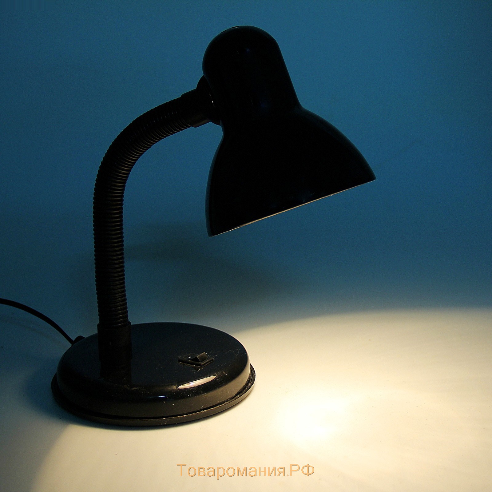Лампа настольная Е27, с выкл. (220В) черная (203В) RISALUX