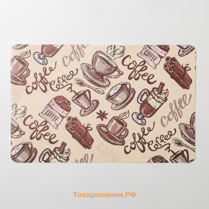 Салфетка сервировочная на стол Coffee, 43×28 см, бежевая