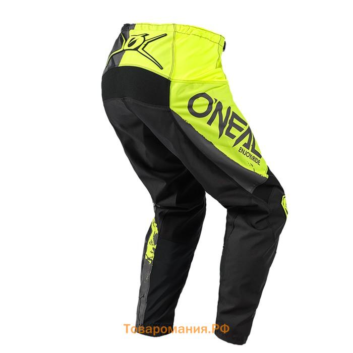 Штаны для мотокросса O'NEAL Element Youth Ride, детские, мужские, размер 116-122, жёлтые, чёрные