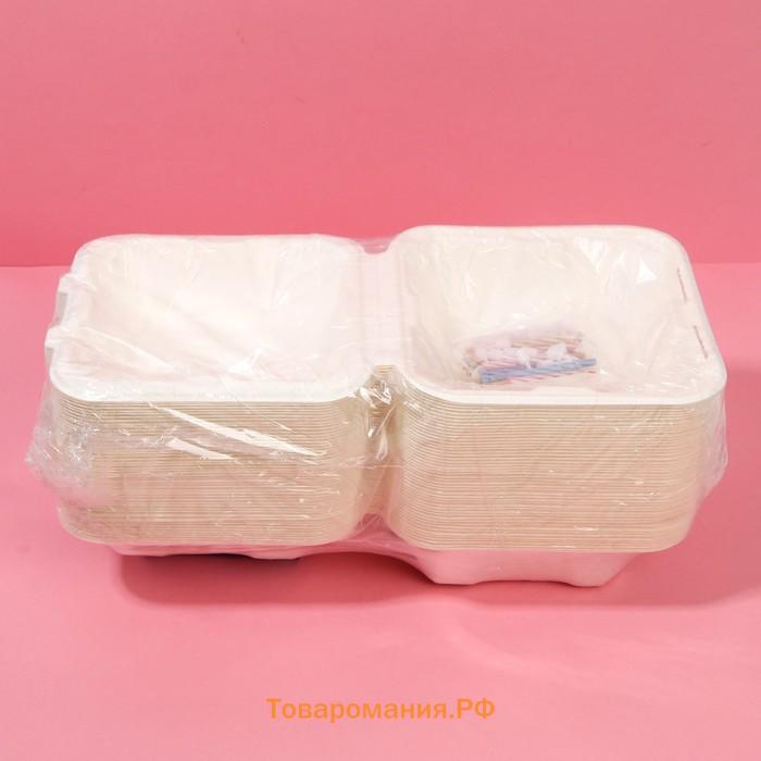 Набор для бенто-торта со свечой, кондитерская упаковка «Загадай желание», 15,4 х 15,2 х 8,8 см